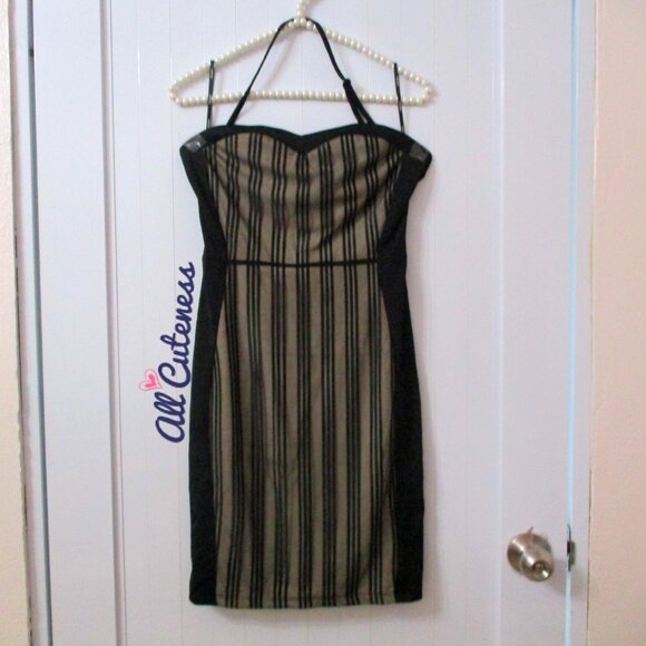 Nikibiki Dresses & Skirts - Nikibiki Black Striped Strapless Dress Size M
